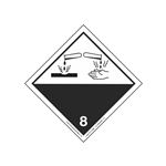 GHS Class 8 Corrosive Material Label Transport Pictogram 4"